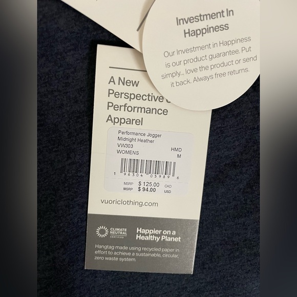 Vuori NWT Performance Jogger Midnight Heather Size M - Picture 13 of 13